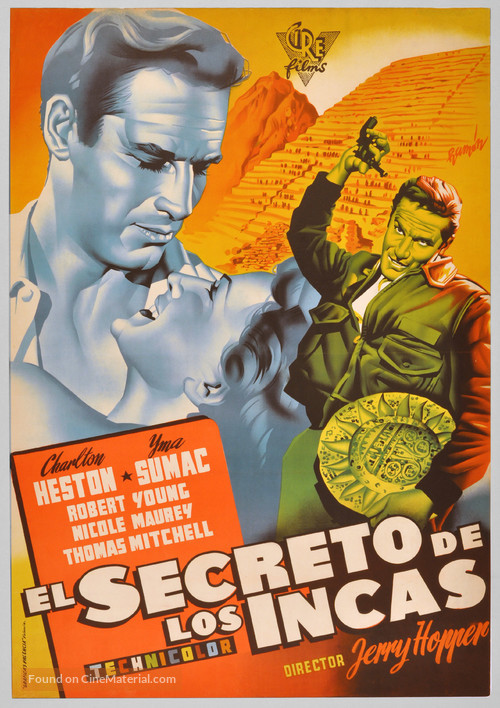 Secret of the Incas - Spanish Movie Poster
