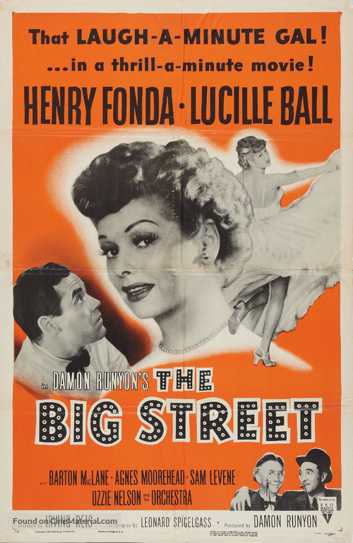 The Big Street - Re-release movie poster
