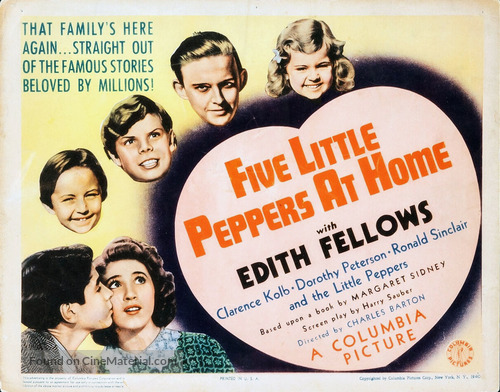 Five Little Peppers at Home - Movie Poster