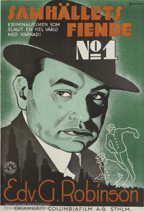 The Whole Town&#039;s Talking - Swedish Movie Poster