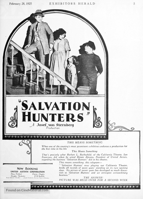 The Salvation Hunters - Movie Poster