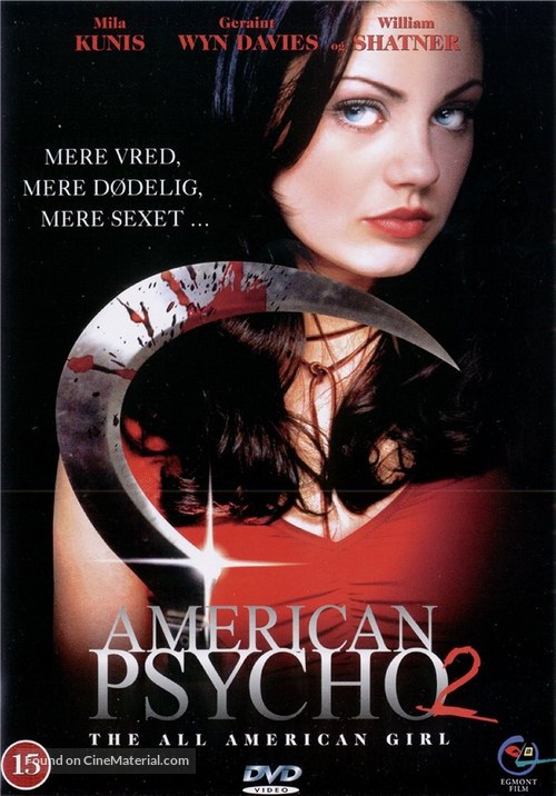 American Psycho II: All American Girl - Danish Movie Cover