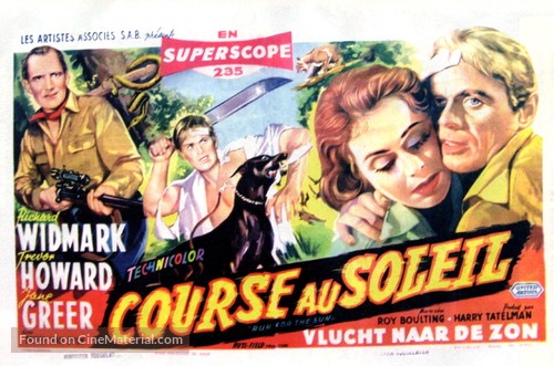 Run for the Sun - Belgian Movie Poster