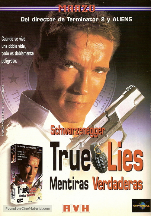 True Lies - Argentinian VHS movie cover