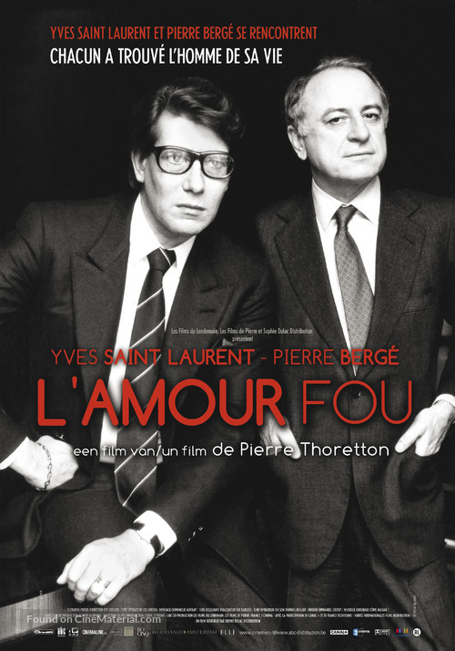 Yves Saint Laurent - L&#039;amour fou - Belgian Movie Poster