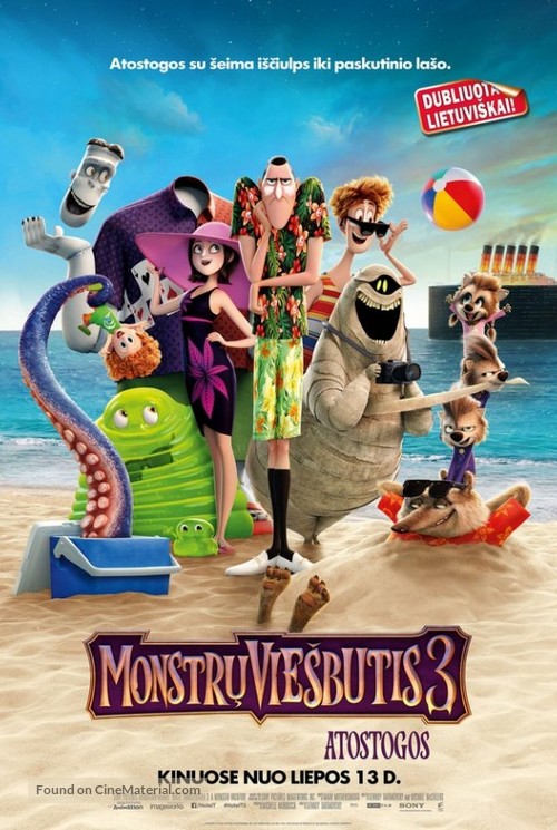 Hotel Transylvania 3: Summer Vacation - Lithuanian Movie Poster