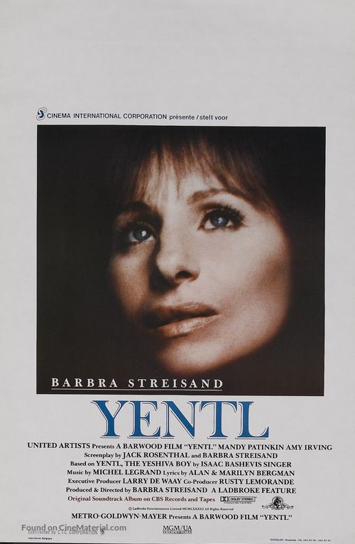 Yentl - Belgian Movie Poster