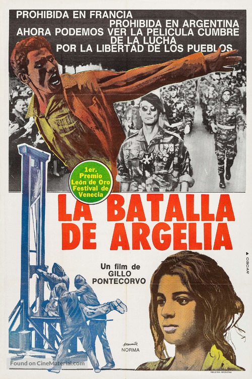 La battaglia di Algeri - Argentinian Movie Poster