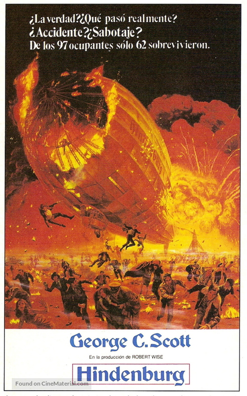 The Hindenburg - Spanish VHS movie cover