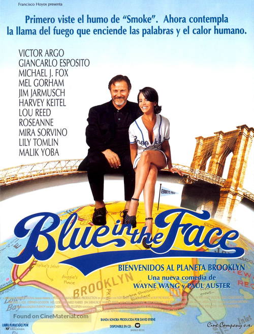 Blue in the Face - Spanish Movie Poster