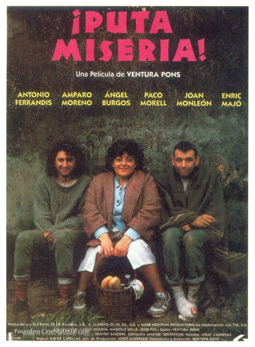 Puta mis&egrave;ria! - Spanish Movie Poster