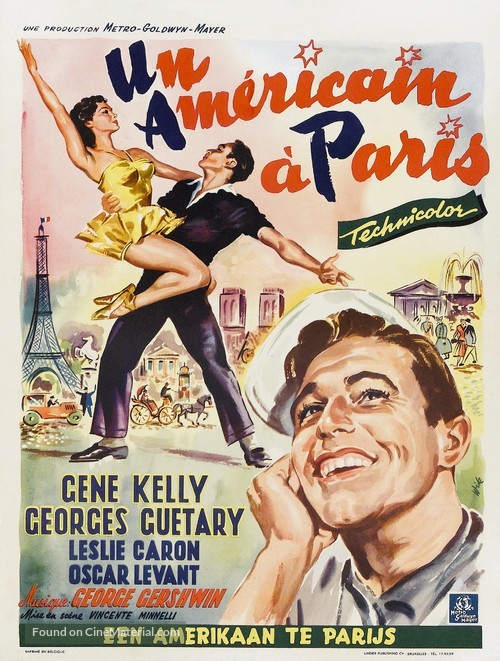An American in Paris - Belgian Movie Poster