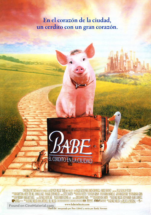Babe: Pig in the City - Spanish Movie Poster