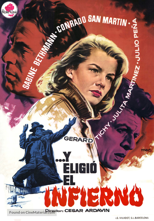...Y eligi&oacute; el infierno - Spanish Movie Poster