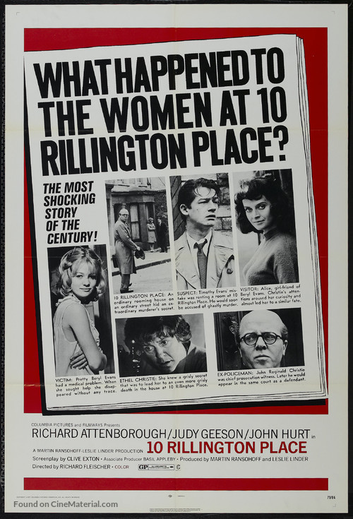 10 Rillington Place - Movie Poster