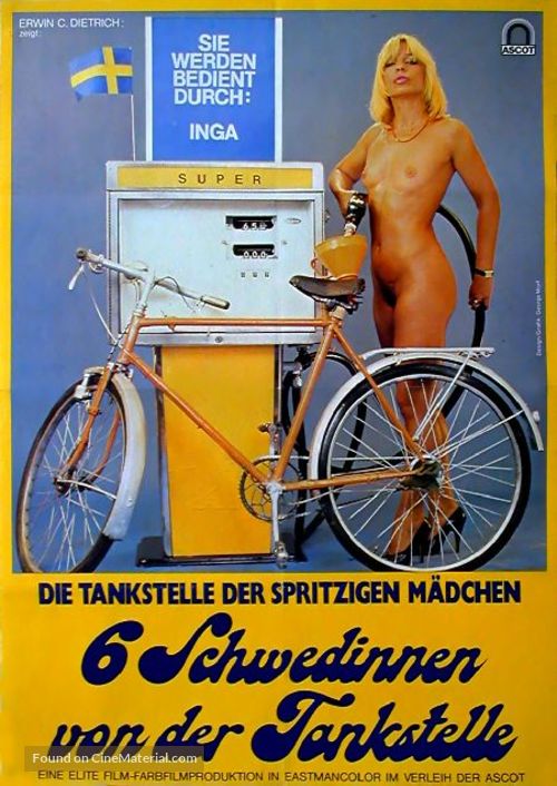 Sechs Schwedinnen von der Tankstelle - German Movie Poster