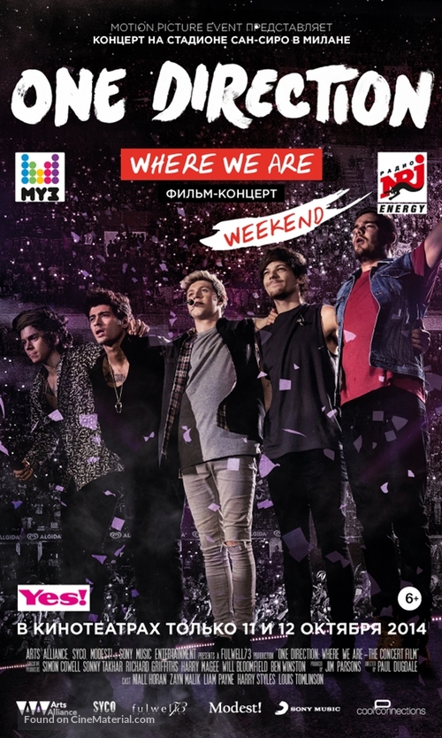 One Direction: Where We Are - The Concert Film - Russian Movie Poster