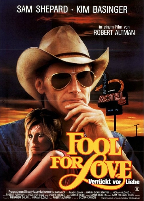 Fool for Love - German Movie Poster