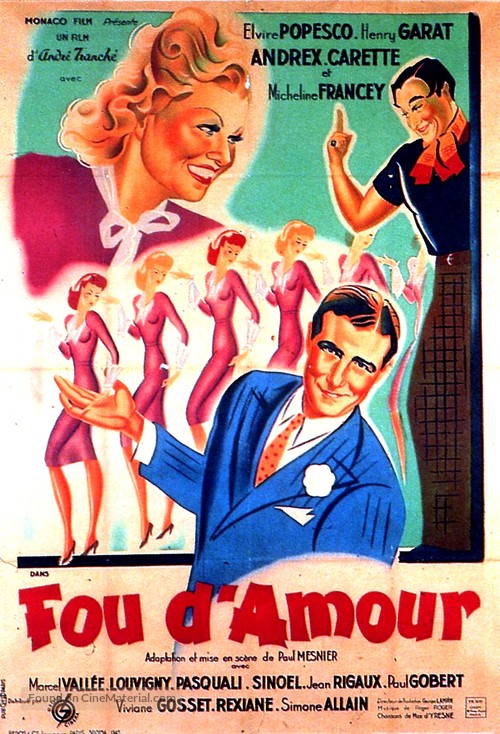 Fou d&#039;amour - French Movie Poster