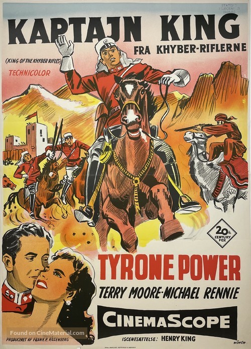 King of the Khyber Rifles - Danish Movie Poster
