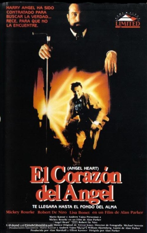 Angel Heart - Spanish VHS movie cover