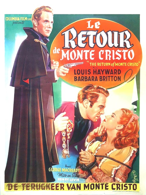 The Return of Monte Cristo - Belgian Movie Poster