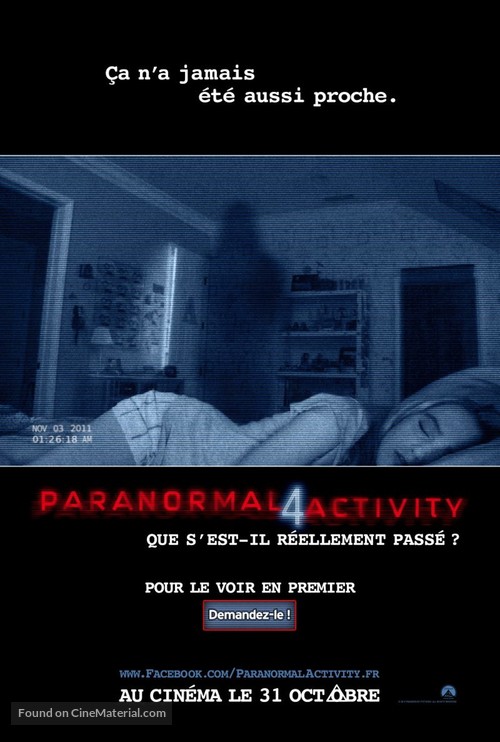 Paranormal Activity 4 - French Movie Poster