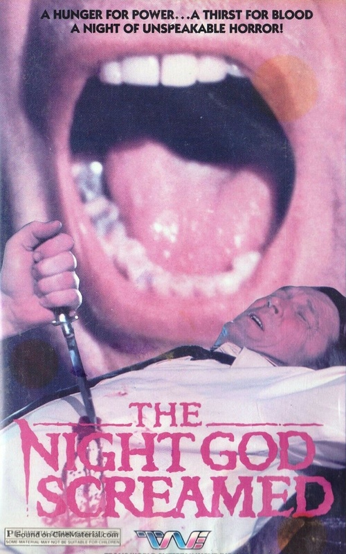 The Night God Screamed - VHS movie cover