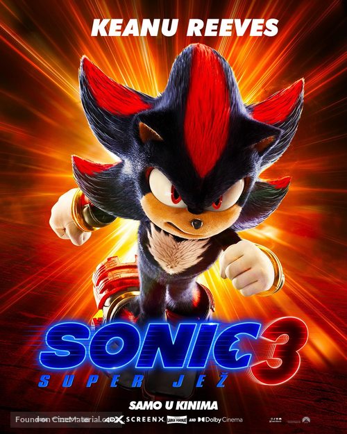 Sonic the Hedgehog 3 - Croatian Movie Poster