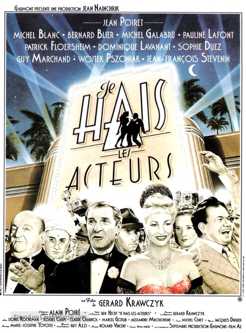 Je hais les acteurs - French Movie Poster