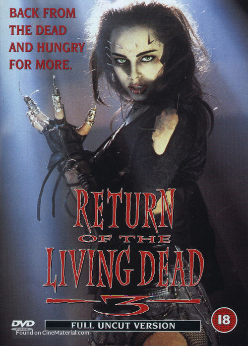 Return of the Living Dead III - British DVD movie cover