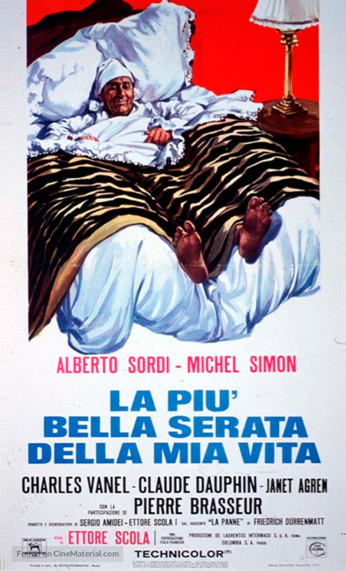 La pi&ugrave; bella serata della mia vita - Italian Movie Poster