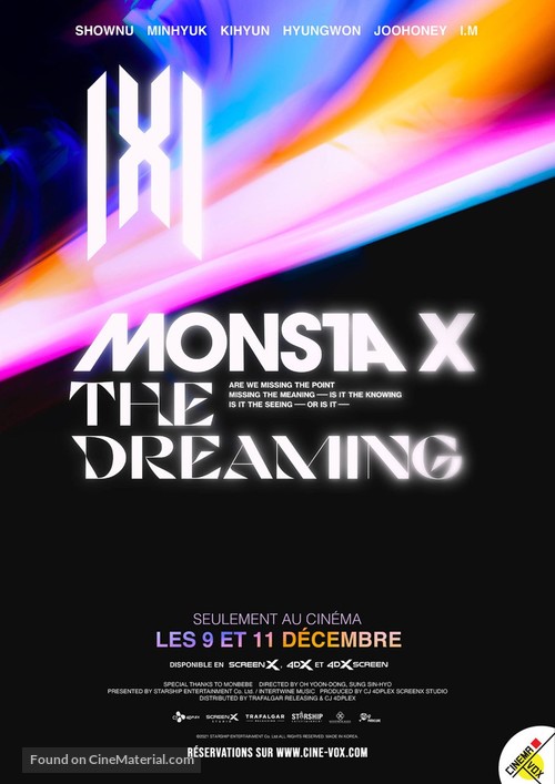 Monsta X: The Dreaming - French Movie Poster