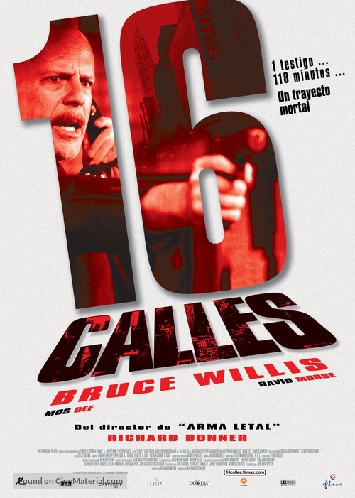 16 Blocks - Spanish Movie Poster