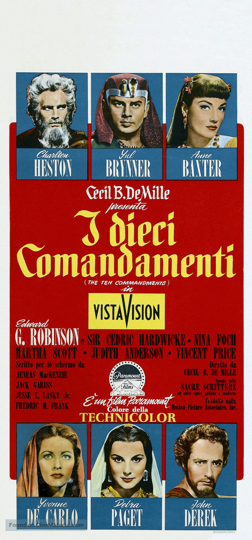 The Ten Commandments - Italian Theatrical movie poster