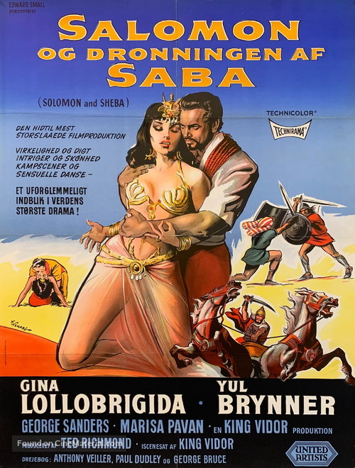 Solomon and Sheba - Danish Movie Poster