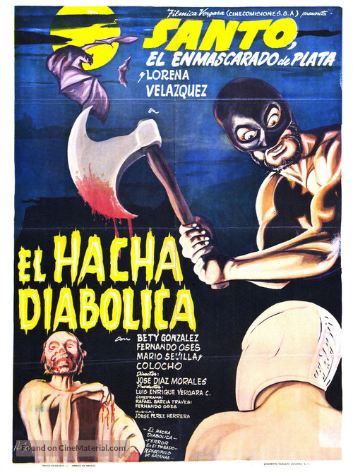 El hacha diab&oacute;lica - Mexican Movie Poster