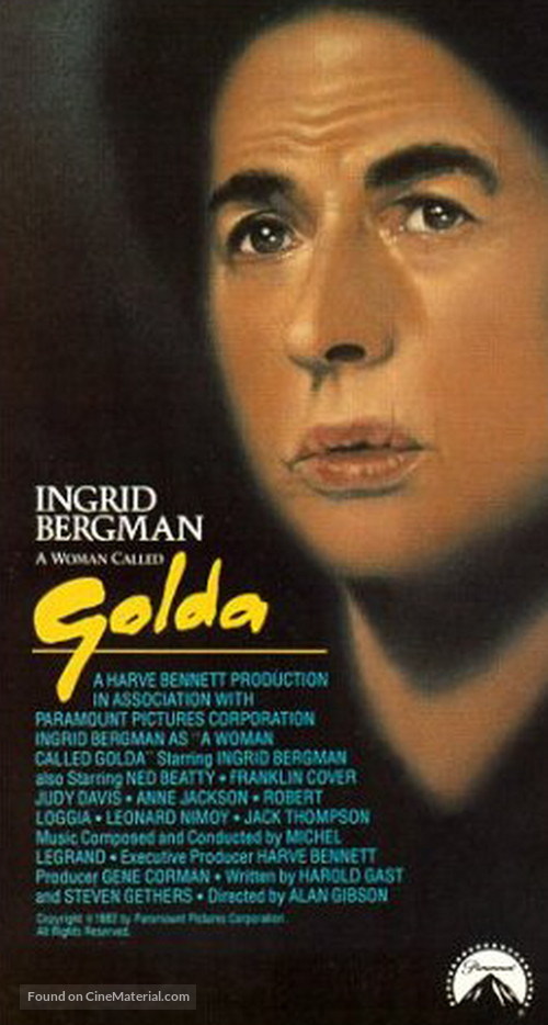 A Woman Called Golda - VHS movie cover