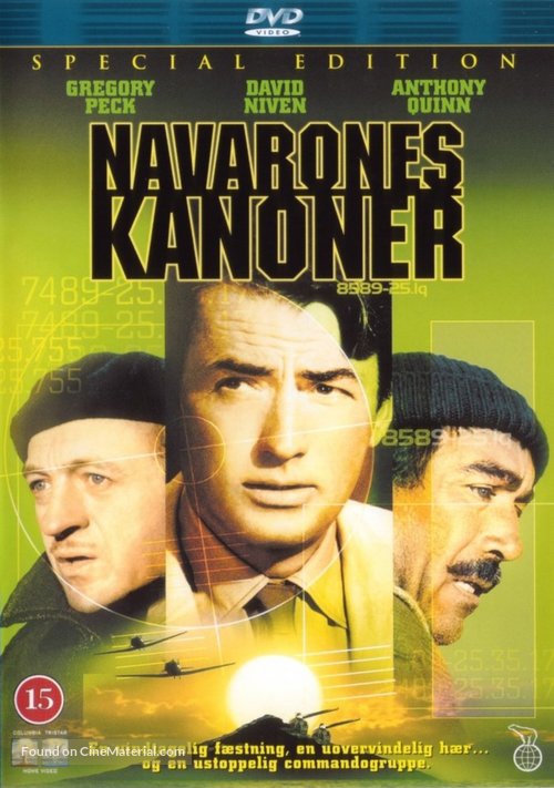 The Guns of Navarone - Danish Movie Cover