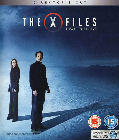 The X Files: I Want to Believe - British Blu-Ray movie cover