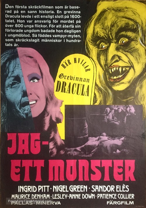 Countess Dracula - Swedish Movie Poster