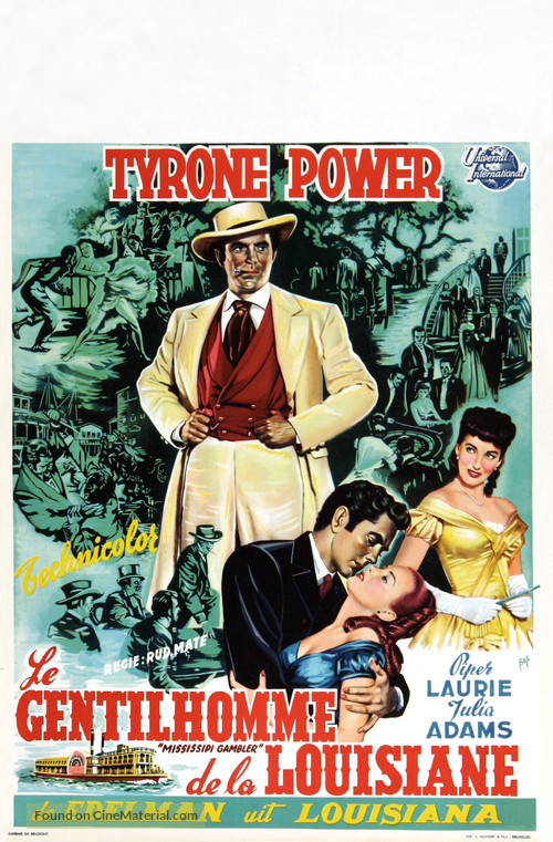The Mississippi Gambler - Belgian Movie Poster