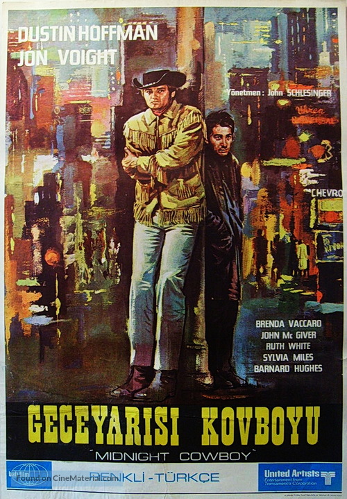 Midnight Cowboy - Turkish Movie Poster