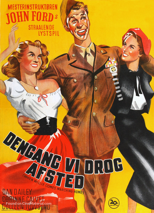When Willie Comes Marching Home - Danish Movie Poster