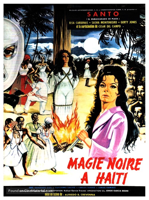 Santo contra la magia negra - French Movie Poster