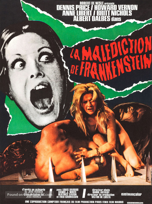 Les exp&eacute;riences &eacute;rotiques de Frankenstein - French Movie Poster
