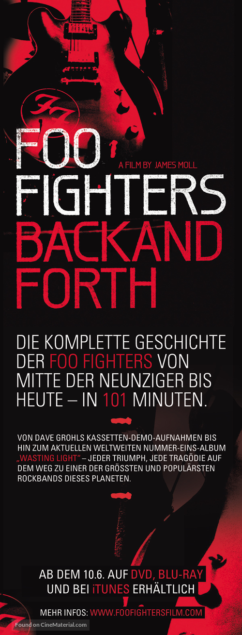 Foo Fighters: Back and Forth - German Video release movie poster