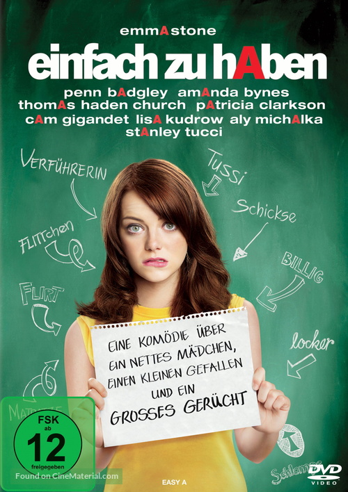 Easy A - German DVD movie cover