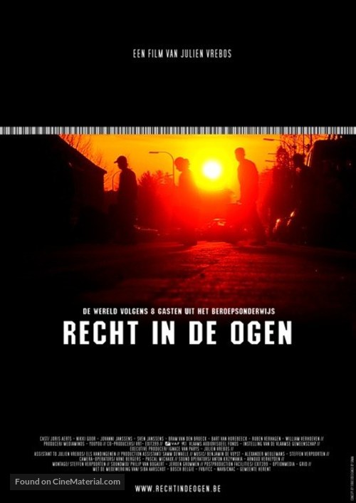 Recht in de ogen - Belgian Movie Poster