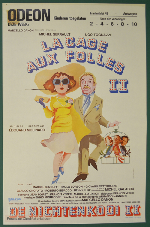 La cage aux folles II - Belgian Movie Poster